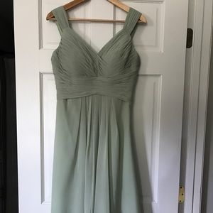 Sage green cocktail dress